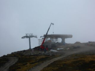 Cantiere sull'anticima 2085 m