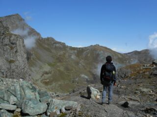 Inizio della discesa sul sentiero V 19