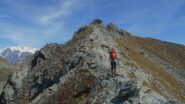 Il tratto roccioso verso lo spartiacque Valtournenche-Ayas