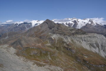 Splendido panorama dalla punta verso la Testa Grigia e il M. Rosa