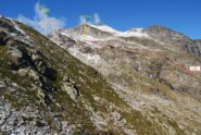 Visto dalla punta sopra la Bocchetta del Lupo il mio percorso di salita dai ruderi