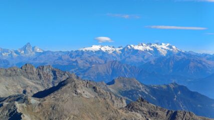 Cervino e Gruppo del Rosa dalla cima
