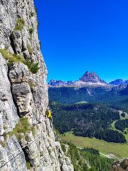 Traverso del secondo tiro visto dalla sosta