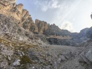 Dal sentiero verso l'attacco