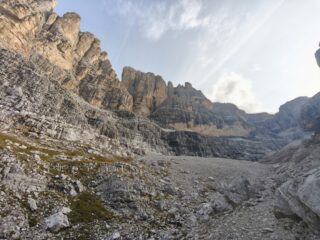 Dal sentiero verso l'attacco