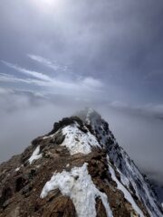 cresta in discesa verso il pic Tyndall
