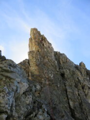 La doppia per proseguire verso la Punta SO della Rognosa