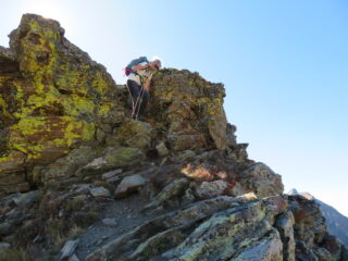 uno dei passaggi esposti in cresta