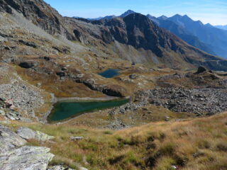 i laghi di Valfredda, costeggiati scendendo verso il rifugio