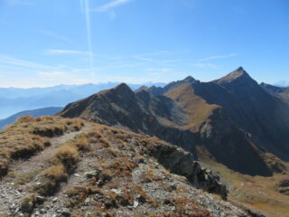 la punta con il percorso di cresta