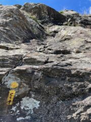 Tratti di roccia prima di spostarsi sul pilone
