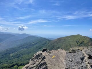 Panorama al termine di L22, quando dal canale si passa sul pilone della montagna