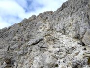 Un facile tratto della salita.