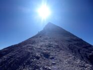 La cima della Tofana dalla spalla.