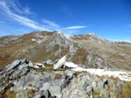 La cima con Testa dei Fra e Testa Serena.