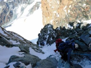 All'imbocco del canalino finale