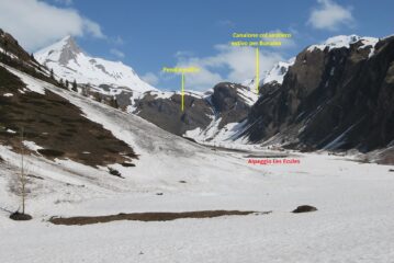 Passato Planaval, verso l’alpeggio di Les Ecules. Il denominatore comune è … neve.