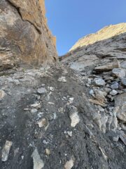 Pendenza sostenuta, in prossimità del salto