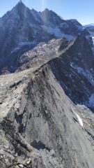 La verticale parete nord dell'Observatoire  sotto l'Echelle
