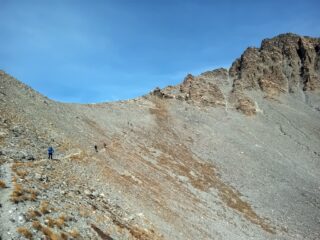 il tratto che porta alla cresta di salita 