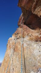 Inizio terzo tiro, appena sopra un passo di V°