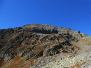 Il versante di salita, si notano la conca al centro e la dorsale a sinistra