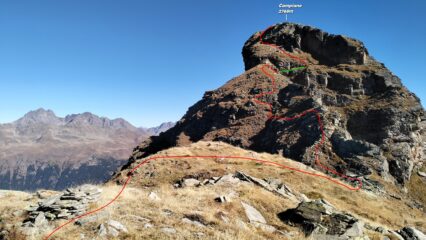 Traccia di salita al Campiano.