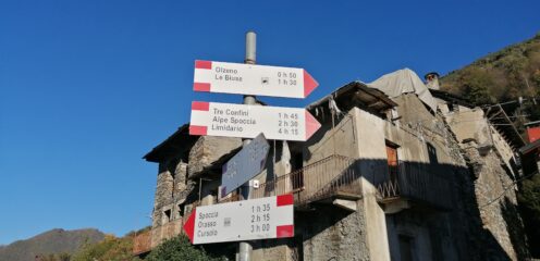 Cartelli alla partenza da Gurrone