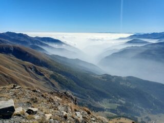 Fosche e nubi verso la mediabassa Val Chisone