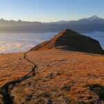 sullo sfondo dall'Emilius alla Grivola, in primo piano la Punta di Metz