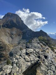 La Becca di Viou con la via che ci attende