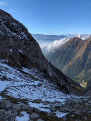 Canale di discesa dal Passo Forcel Rosso