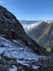Canale di discesa dal Passo Forcel Rosso