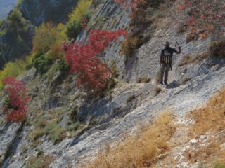 l'ultima catenella sulla Liscia rocciosa sottostante l'Eremo