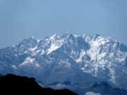 Dalla cima zoomata sul Monte Rosa.