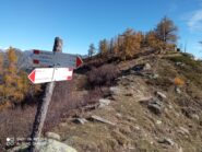 cresta alternativa alla poderale vista dal colle del Vallone