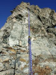 Calata con corda doppia.