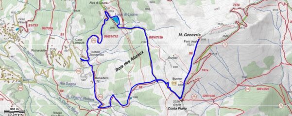 mappa fraternali e traccia gps