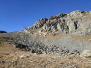 Punto della calata dopo la Tete des Hommes.