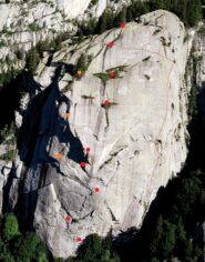 in rosso le soste di libe là, in arancio le doppie da last line