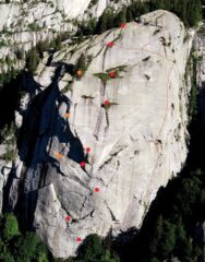 in rosso le soste di libe là, in arancio le doppie da last line