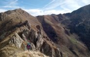 sulla cresta verso la cima..sulla sx la Cima Cars.