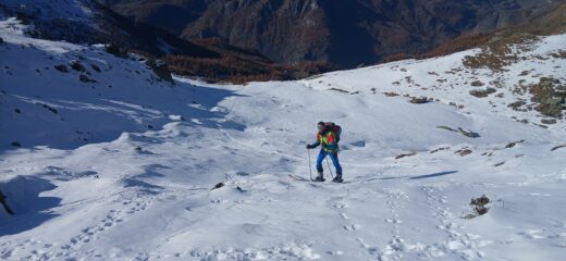 Salendo verso il colle la situazione neve migliora sempre più