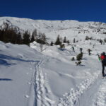  Abbandonato la strada per il P.so San Bernardino seguiamo la traccia per il Piz de Mucia.