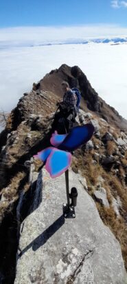 la farfalla simbolo di liberta' in cima alla Roccia Agnelliera..