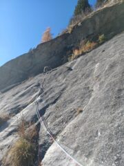 Verso il tetto di 6b, quarto tiro 