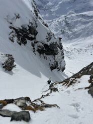 Qui usciti sopra con un passo di misto per faticare meno