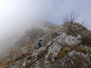 Sulla cresta della diretta per il Monte Carmo 