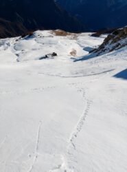 Il tratto ripido sopra il rifugio 