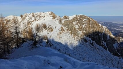 Rientro. Visibile il breve cambio di pendenza (si scende all'andata.  Si sale al rientro). 